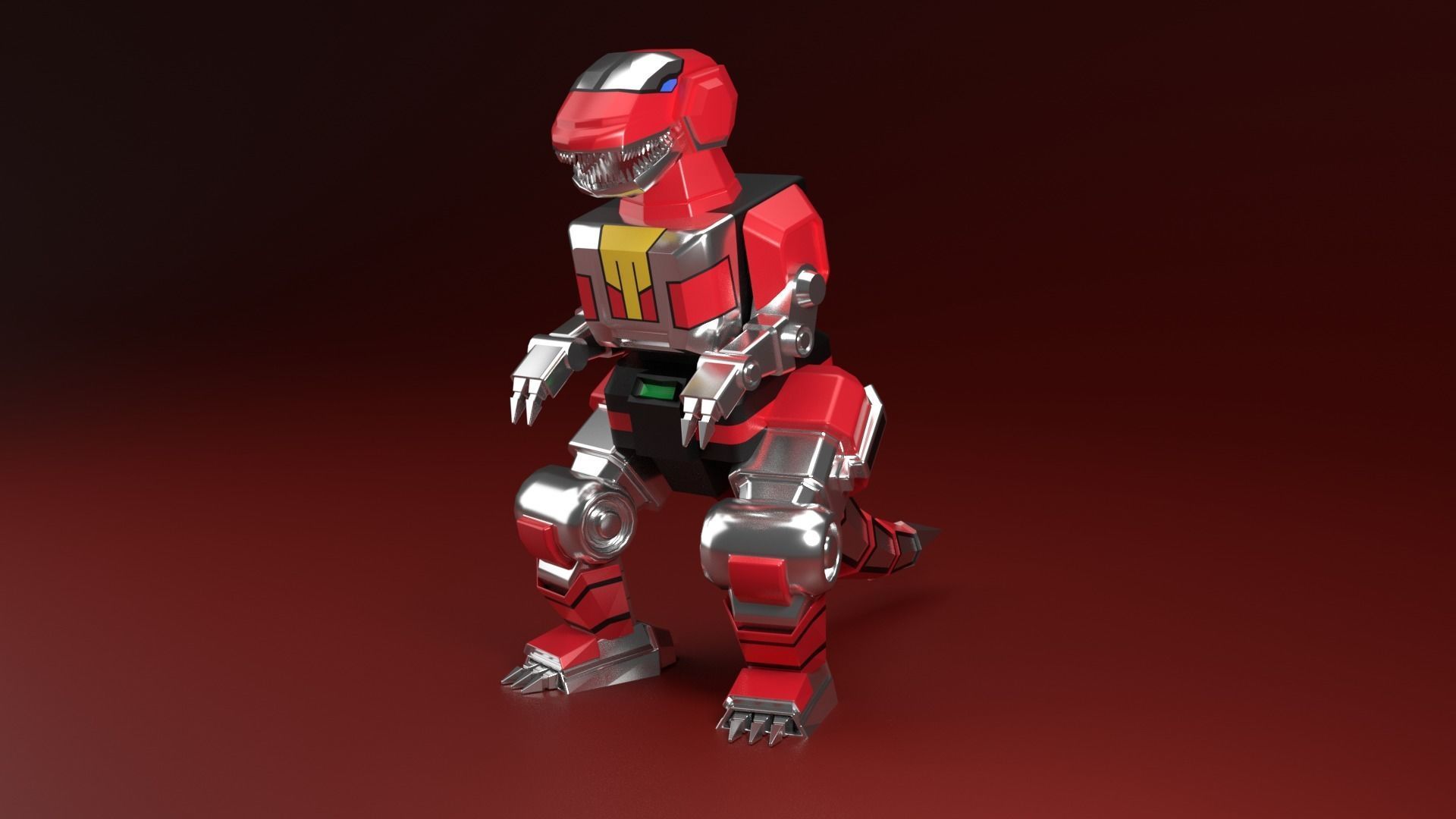 Tyrannosaurus Dinozord - Power Ranger 3D model_1
