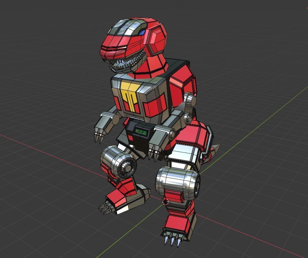 Tyrannosaurus Dinozord - Power Ranger 3D model_3