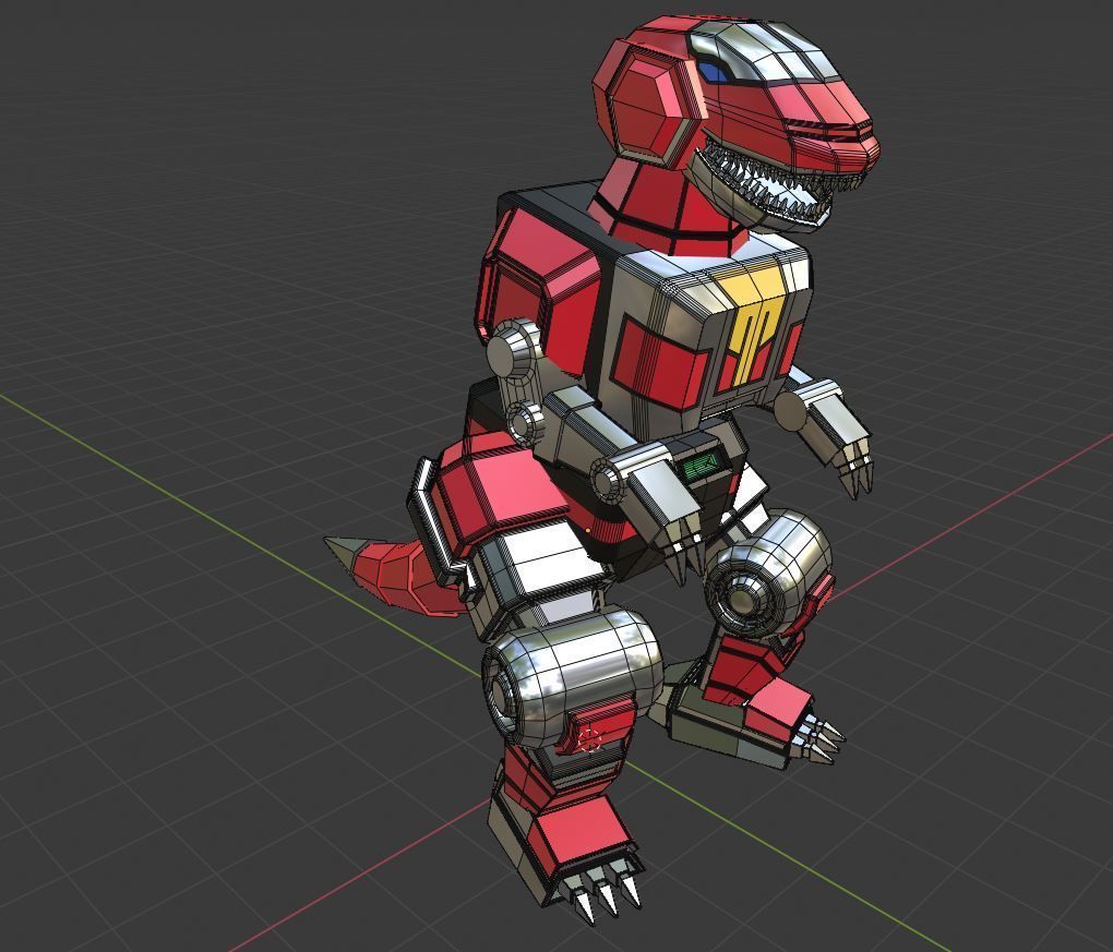 Tyrannosaurus Dinozord - Power Ranger 3D model_4