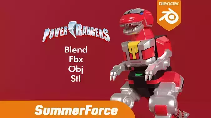 Tyrannosaurus Dinozord - Power Ranger 3D model