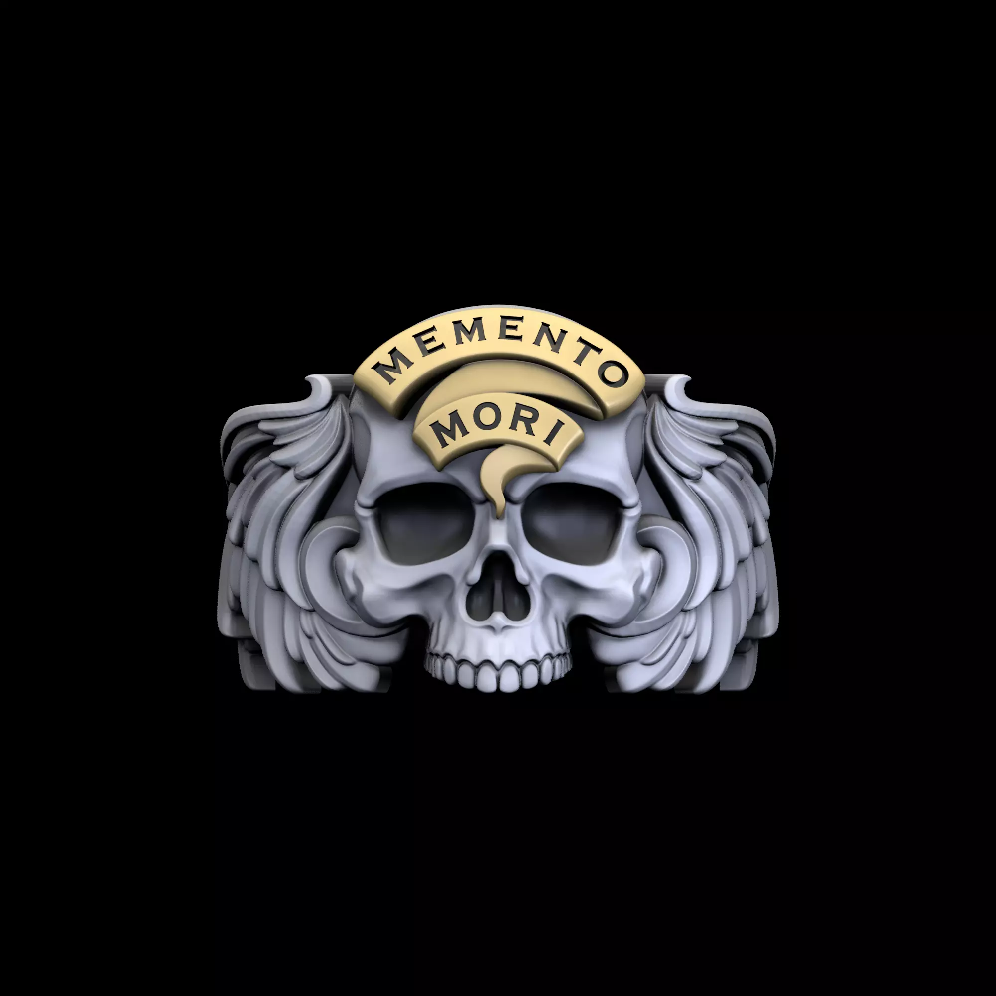 Skull With Wings 3D print model