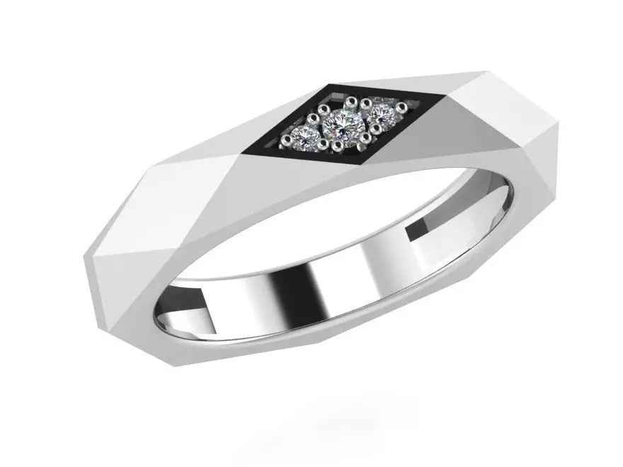 Octagon Shape Ring 0435 3D print model