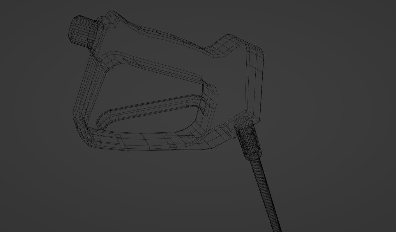 high pressure cleaner Low-poly 3D model_17