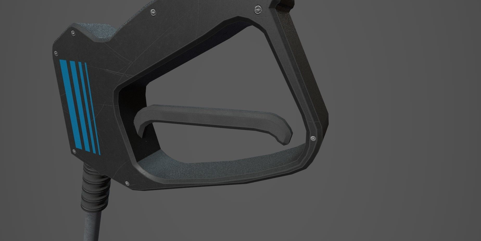 high pressure cleaner Low-poly 3D model_6