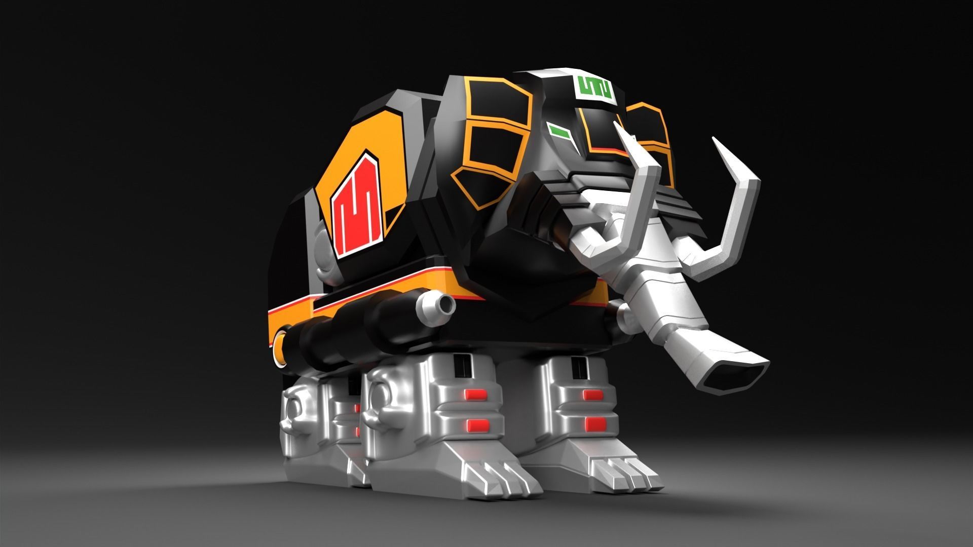  Mastodon Dinozord - Power Ranger 3D model_1