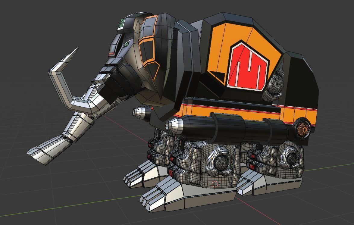  Mastodon Dinozord - Power Ranger 3D model_4