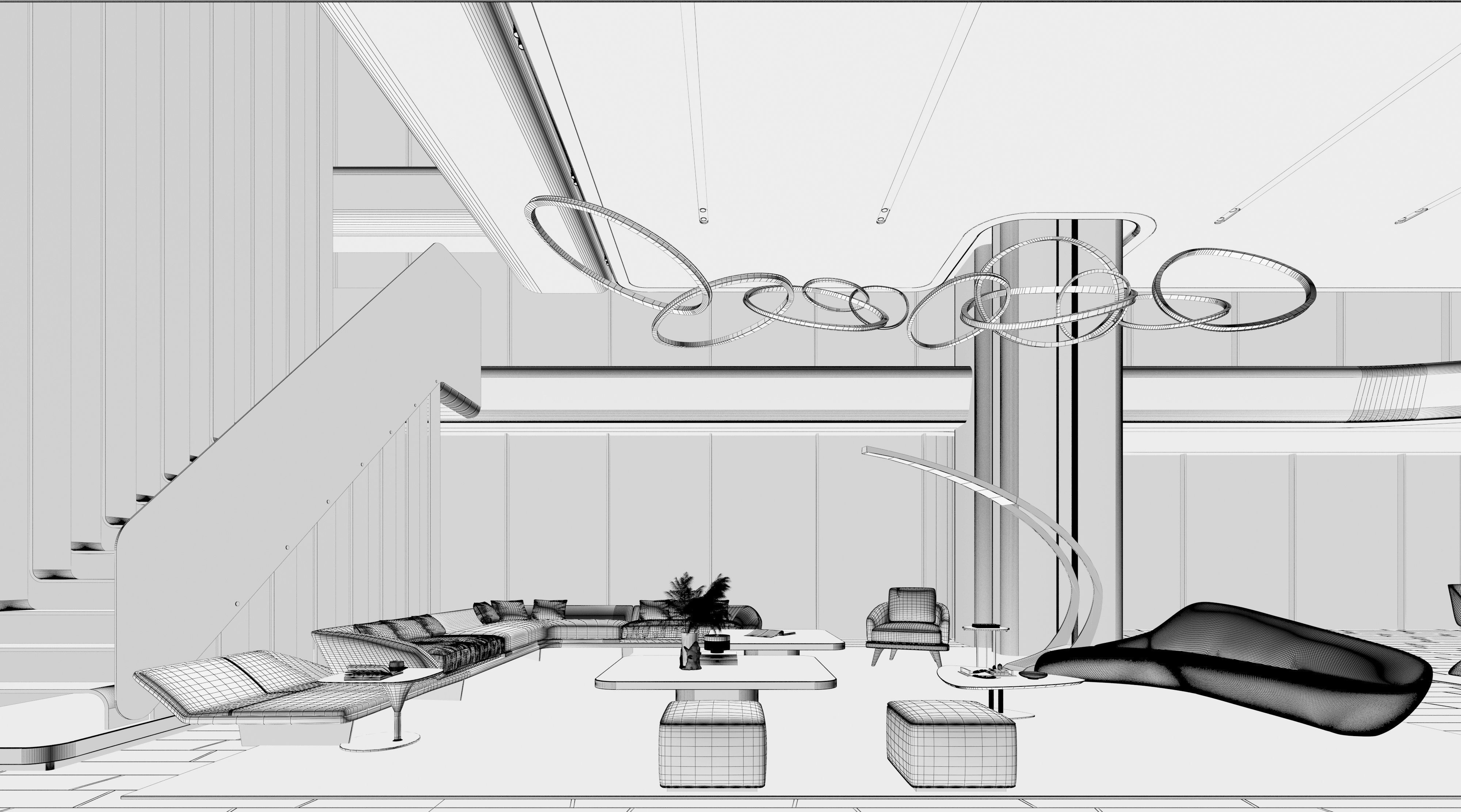 living room 3D model_1