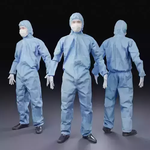 Animated 3D-Men in doctor 149KeiF10 Low-poly 3D model