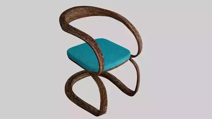Chair wooden with cushion