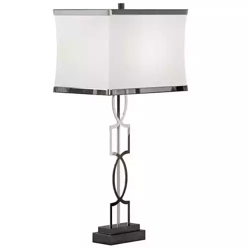 Evan Brushed Nickel Finish Modern Luxe USB Table Lamp