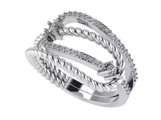 Rope Diamond Ring 0448
