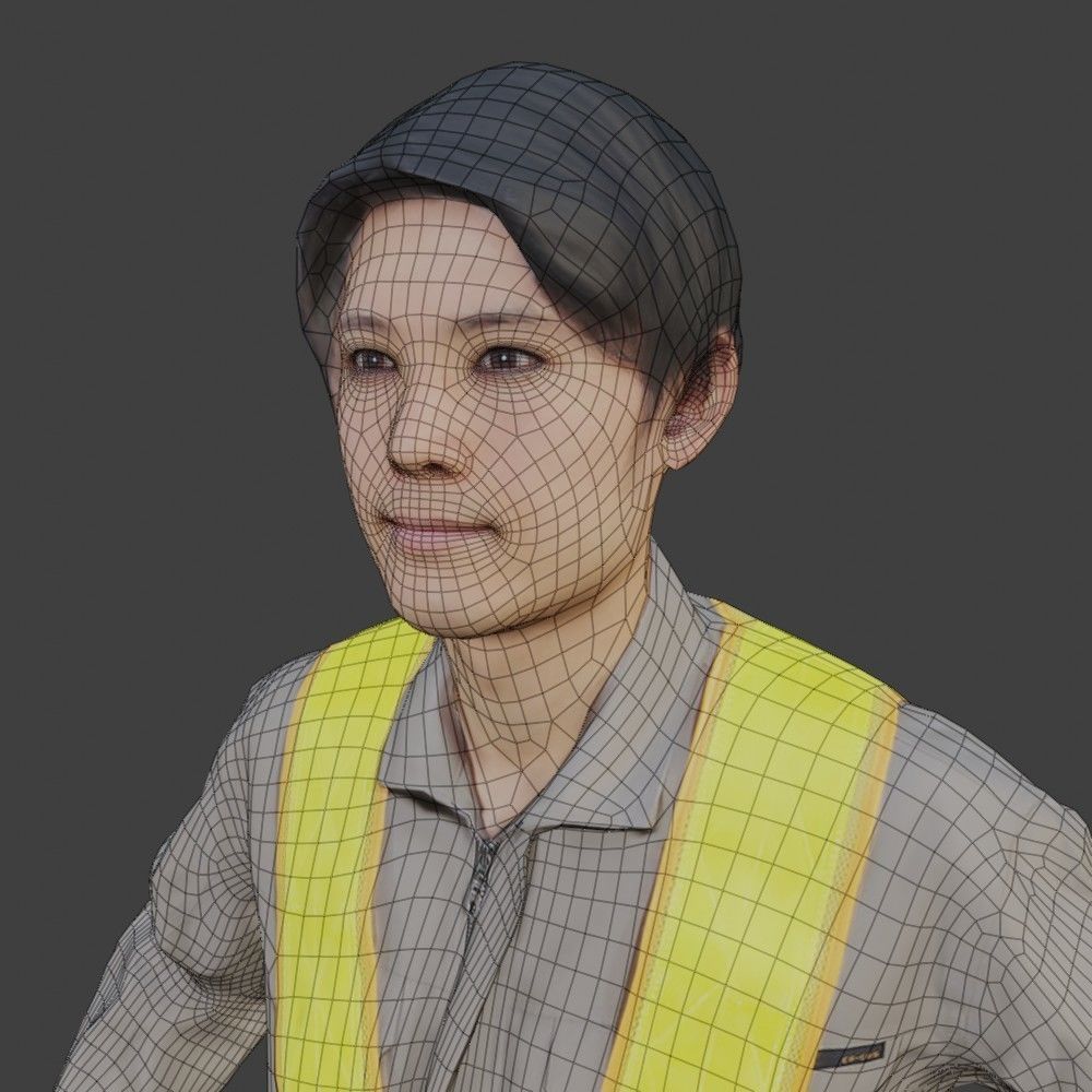 Animated 3D-Operator 136HiroE10 Low-poly 3D model_5