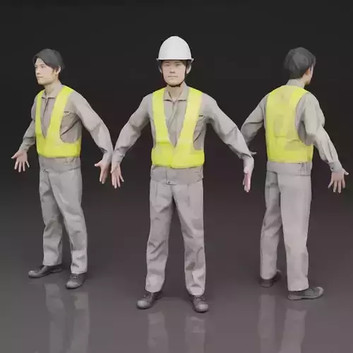 Animated 3D-Operator 136HiroE10 Low-poly 3D model