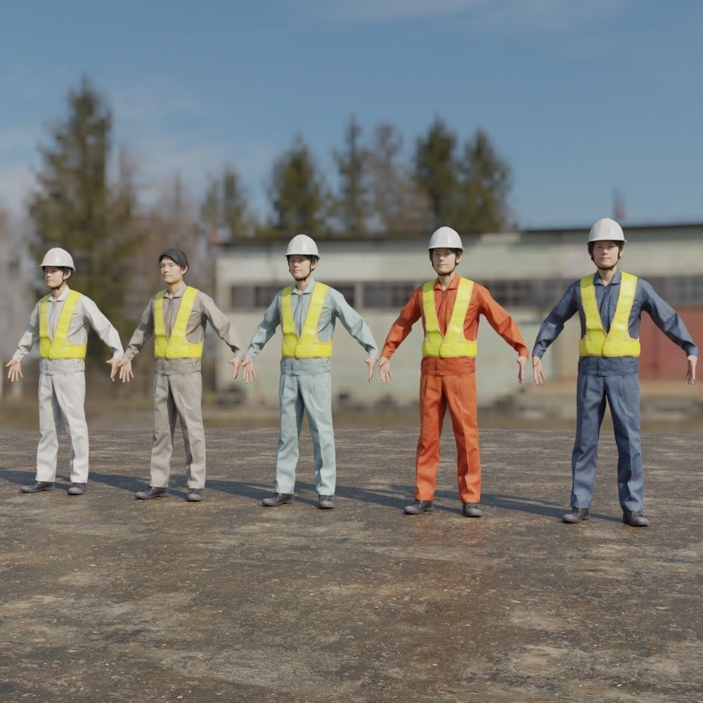 Animated 3D-Operator 136HiroE10 Low-poly 3D model_2