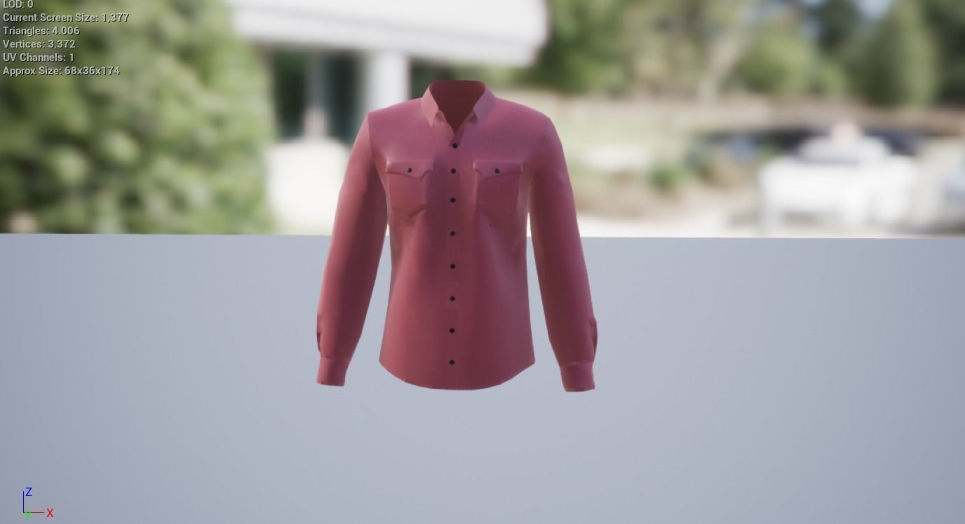 Shirt Low-poly 3D model_1