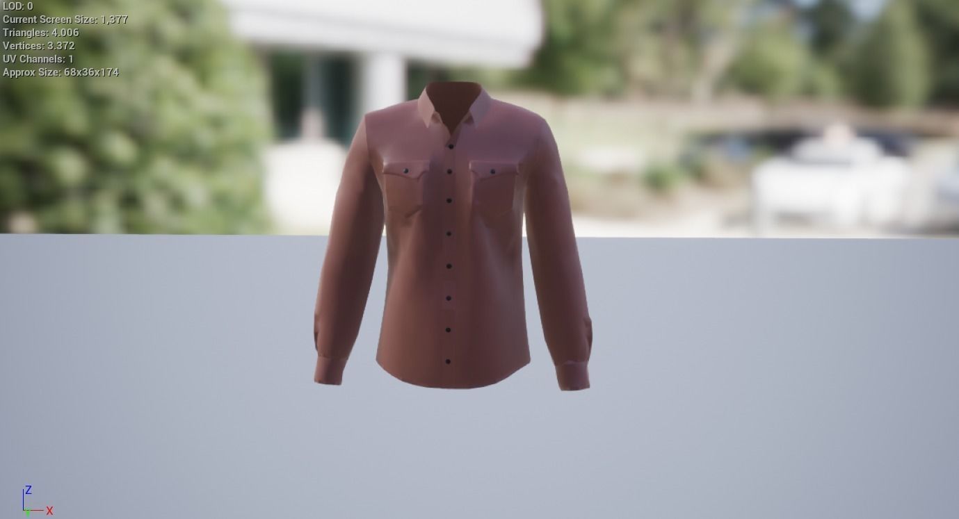 Shirt Low-poly 3D model_3