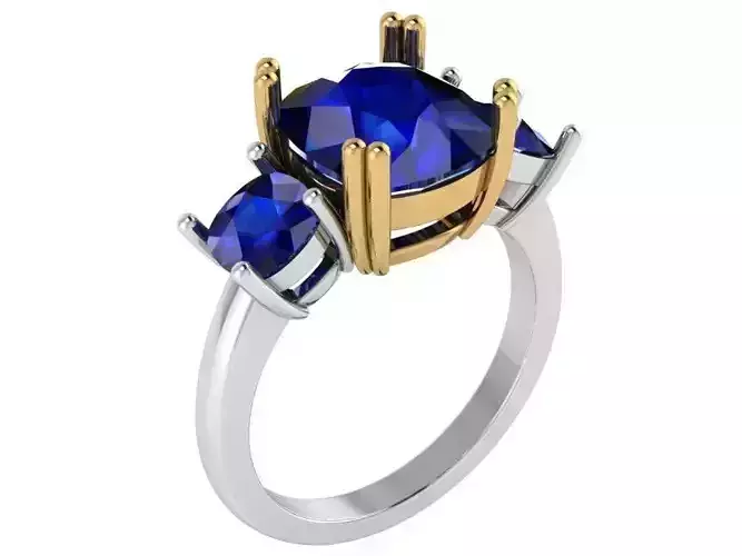 3-Stone Sapphire Ring 0147