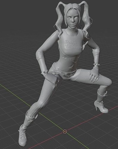 Harley Quinn Twerking 3D print model