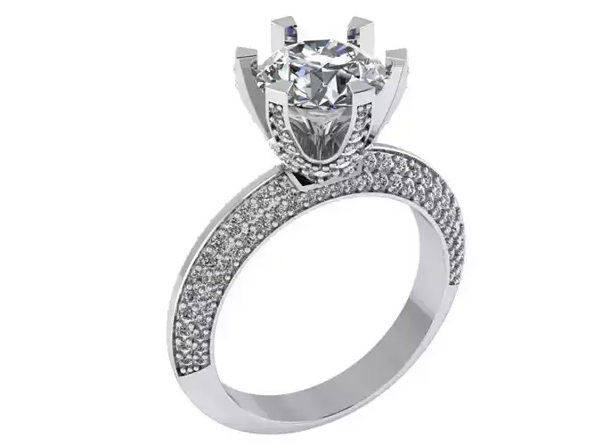 Peg Head Diamond Ring 0152