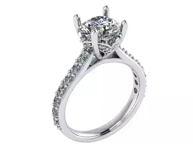 Peg Head Diamond Ring 0153