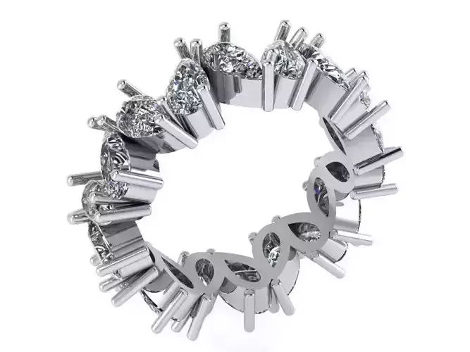Pear Diamond Eternity Ring 0154