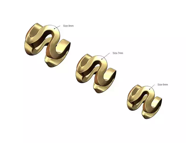 Dome round zigzag bead and charm