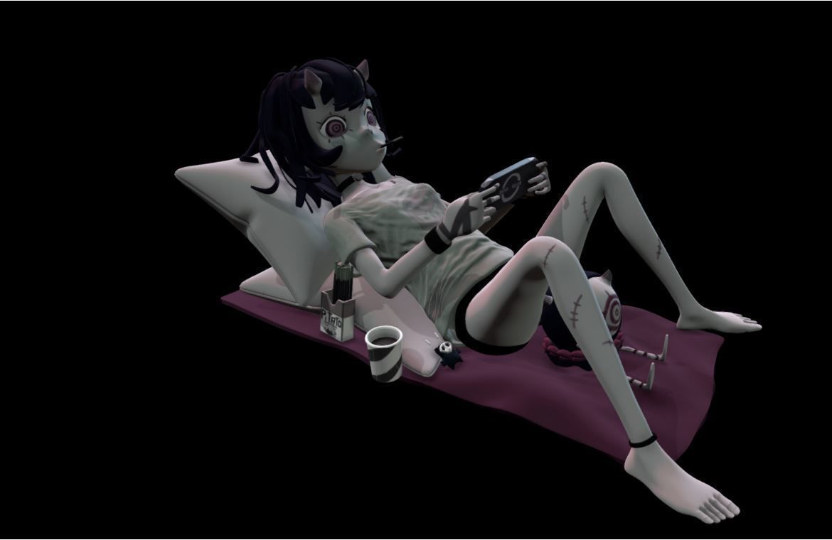 based on illustration by deadslug Low-poly 3D model_1