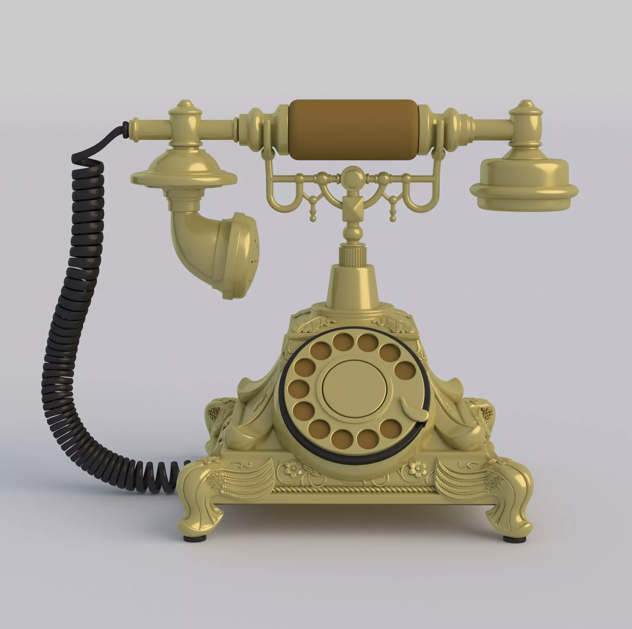 Antique Vintage Retro Rotary Phone 3D model