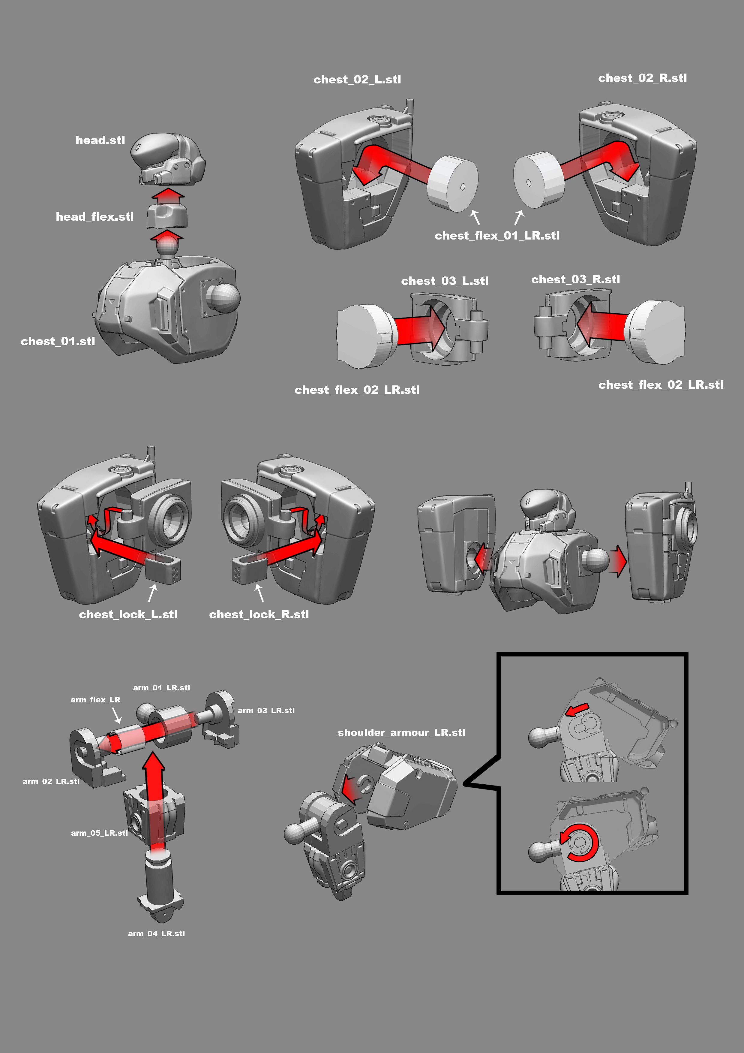 Wanzer toy gundam 3D print model_5