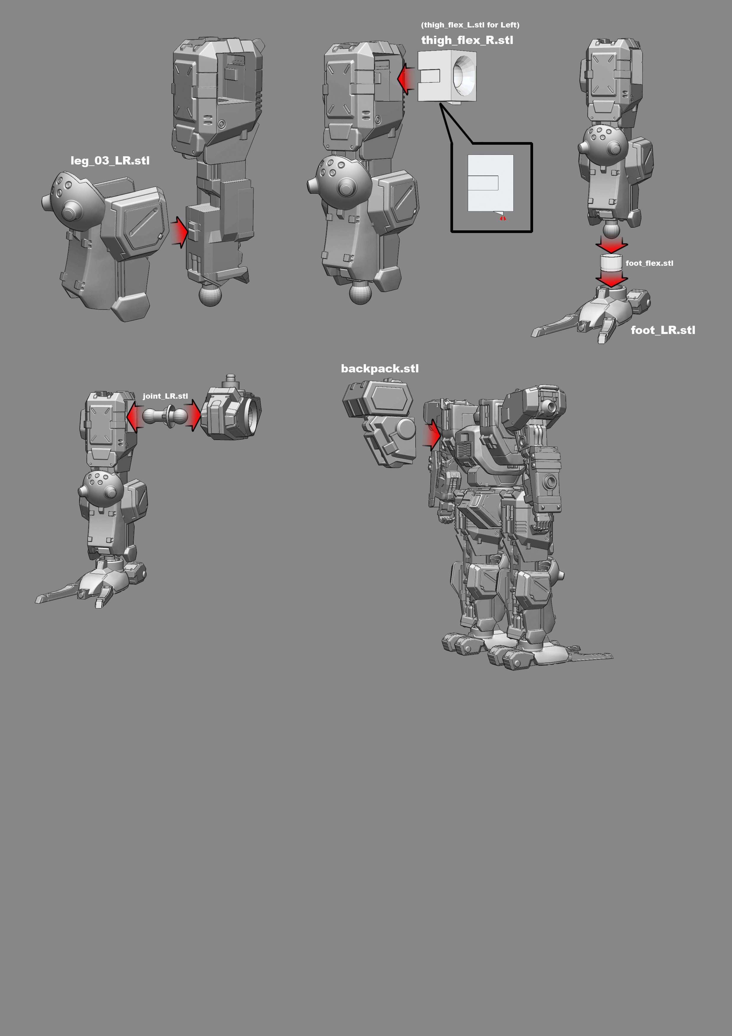 Wanzer toy gundam 3D print model_7