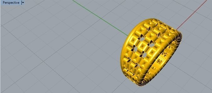 hatch square pattern ring 3D model