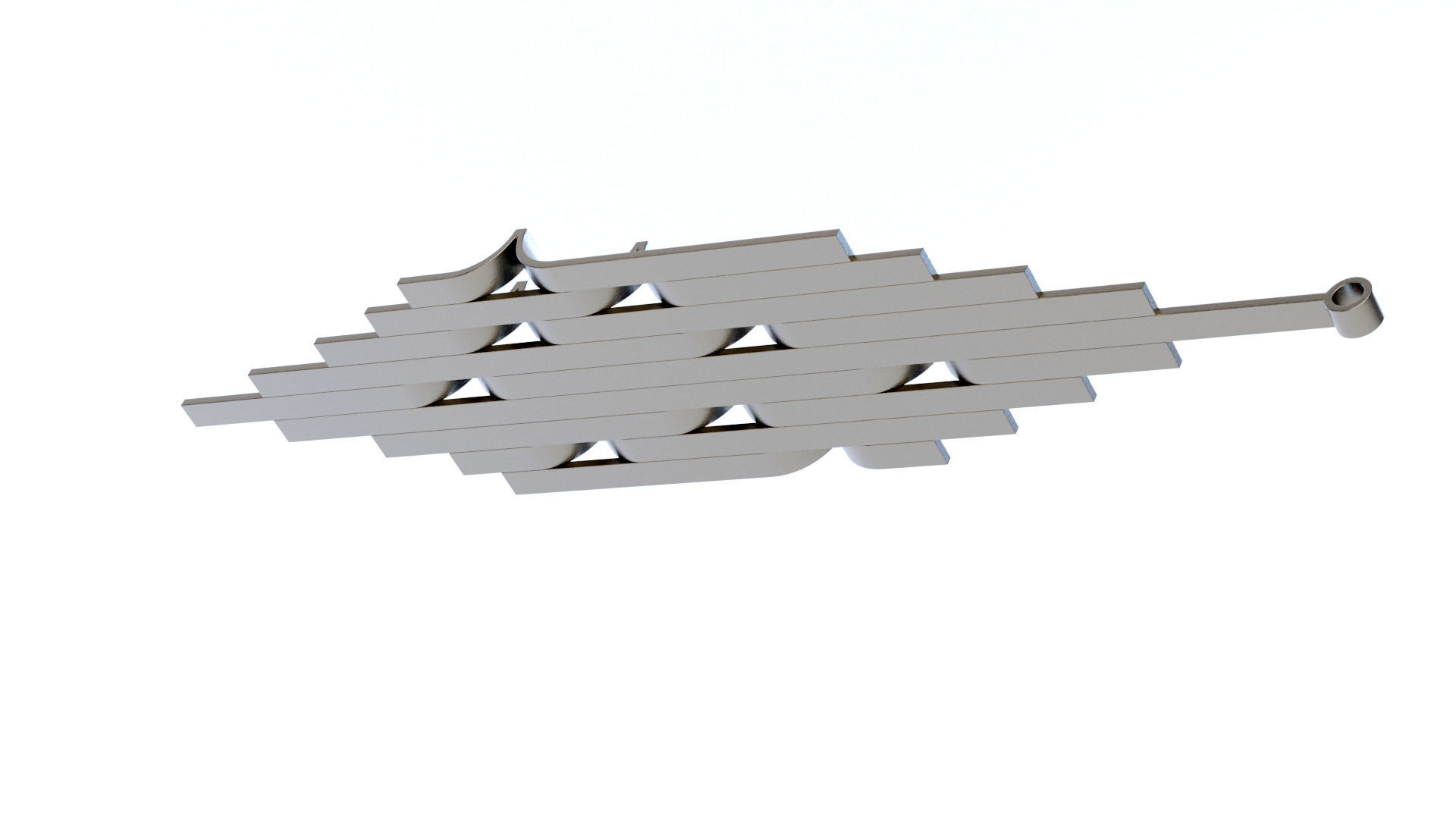 Wave Pendant 3D model_6