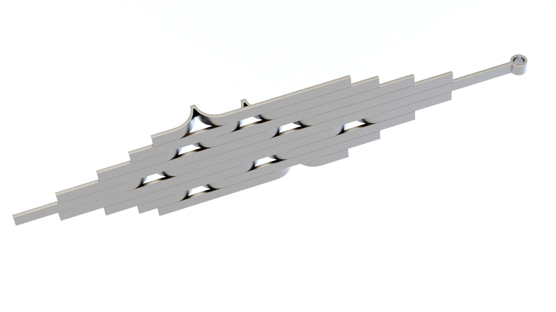 Wave Pendant 3D model_5