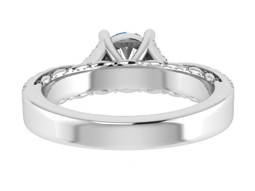 Twisted Diamond Ring 0166 3D print model_3