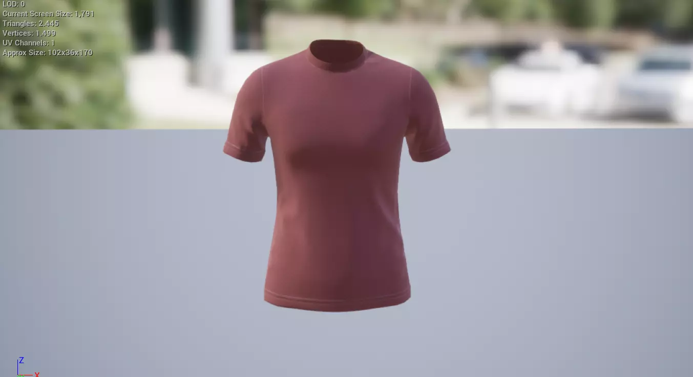 T-Shirt short sleeved shirt Low-poly 3D model_0