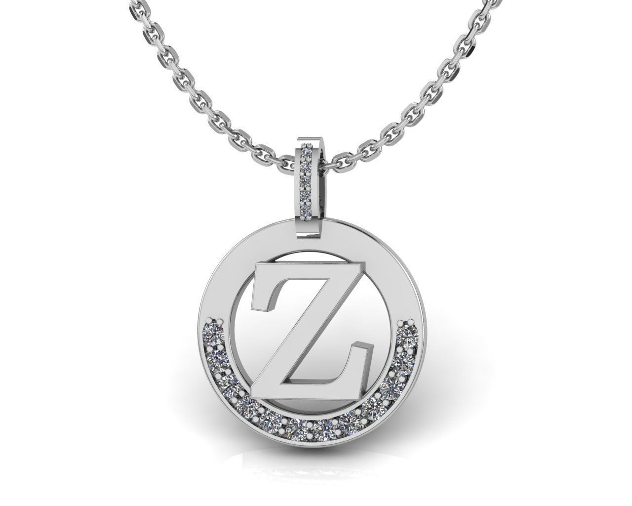 Z Letter Pendant 3D print model_2