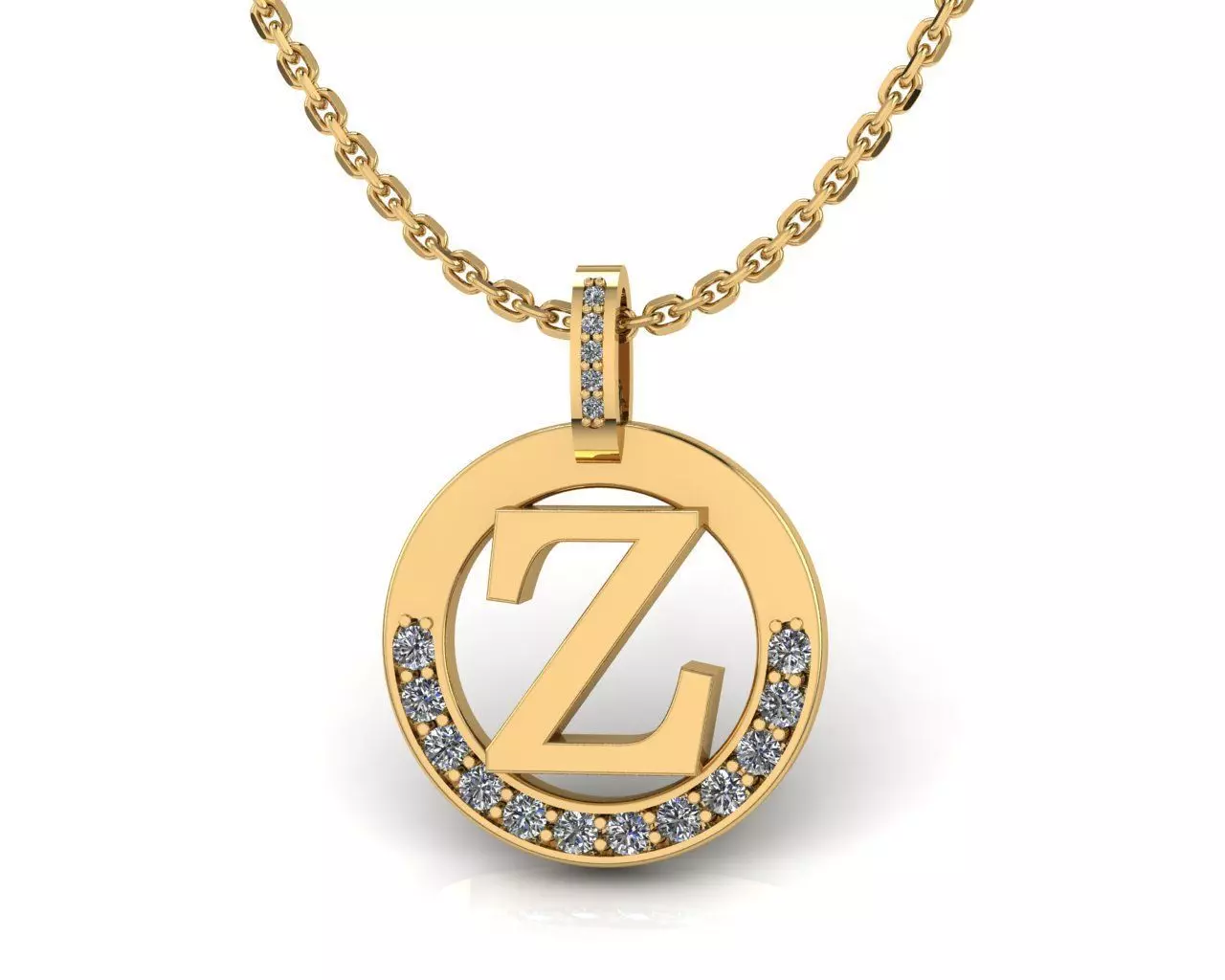 Z Letter Pendant 3D print model_0