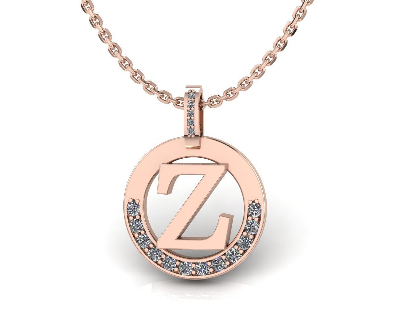 Z Letter Pendant 3D print model_1