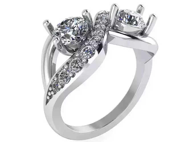 Infinity Style Diamond Ring 0168 