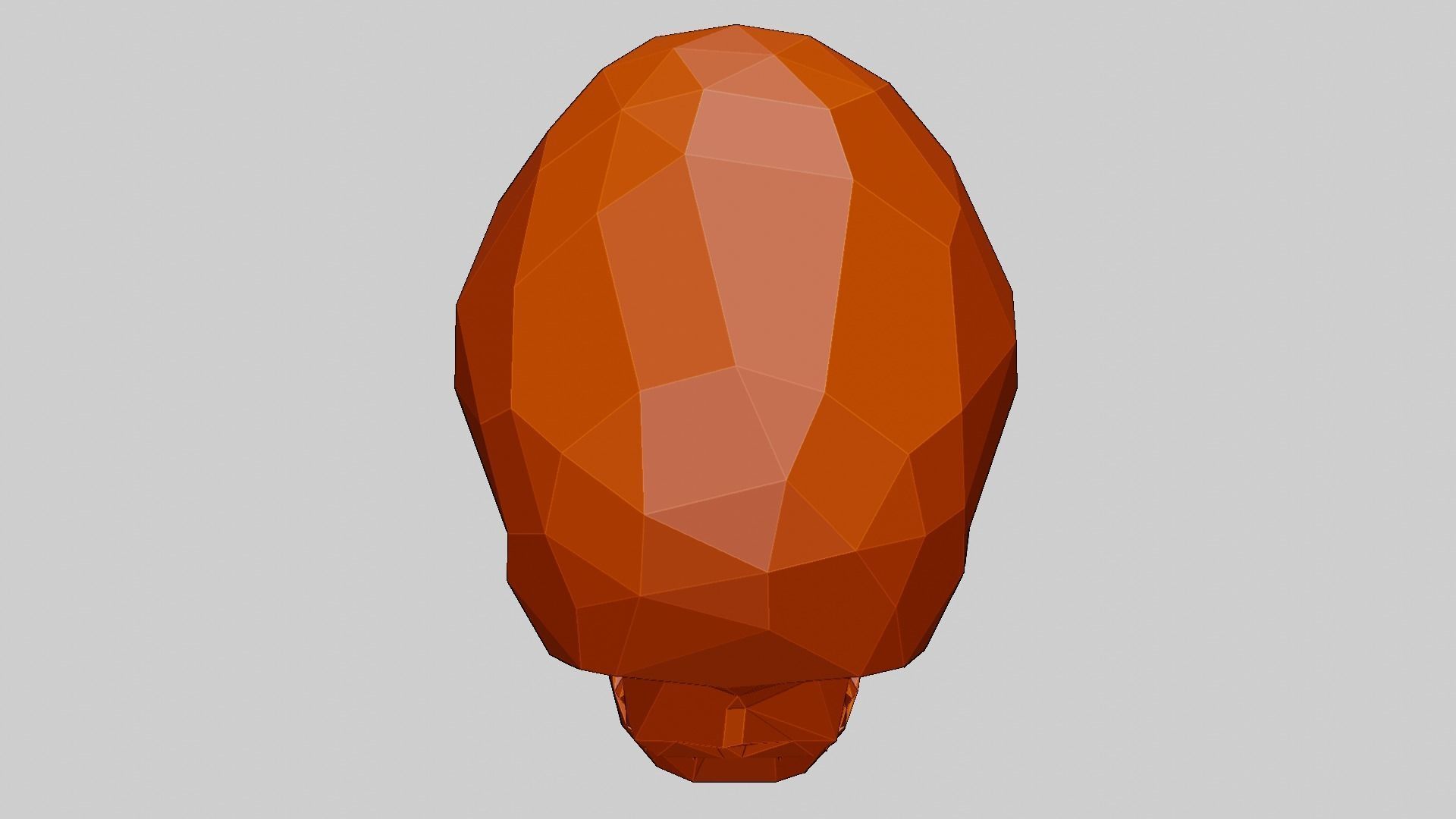 Low-Poly Human Skull 3D print model_19