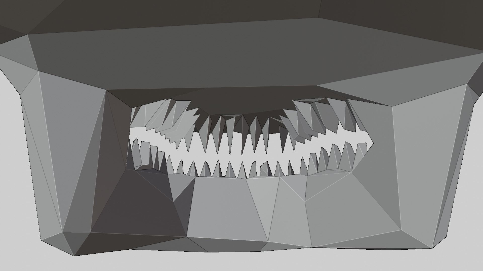 Low-Poly Human Skull 3D print model_11