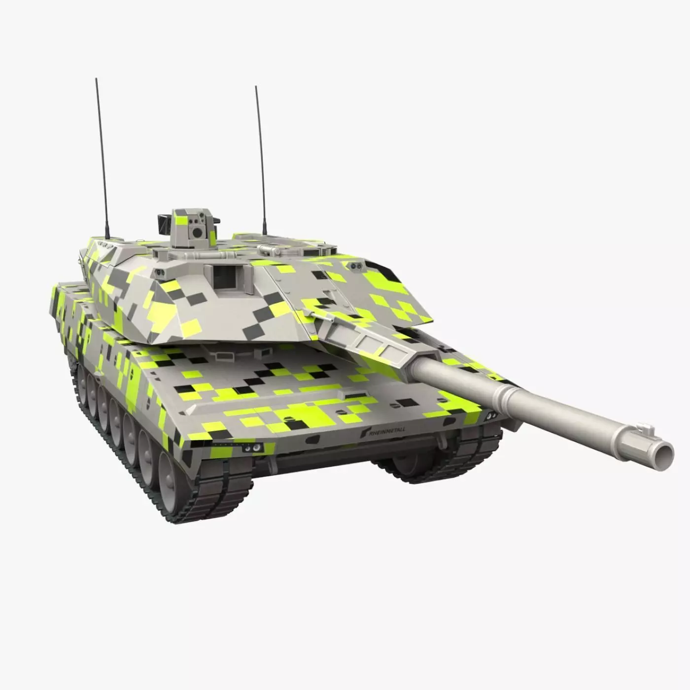KF51 Panther Low-poly 3D model