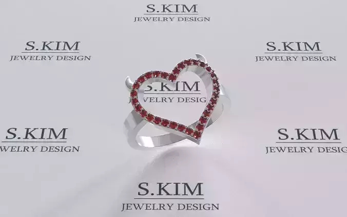 Devil heart ring
