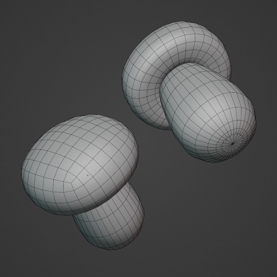 Lowpoly High Quality PBR Material Mushroom Pack 1 Low-poly 3D model_6