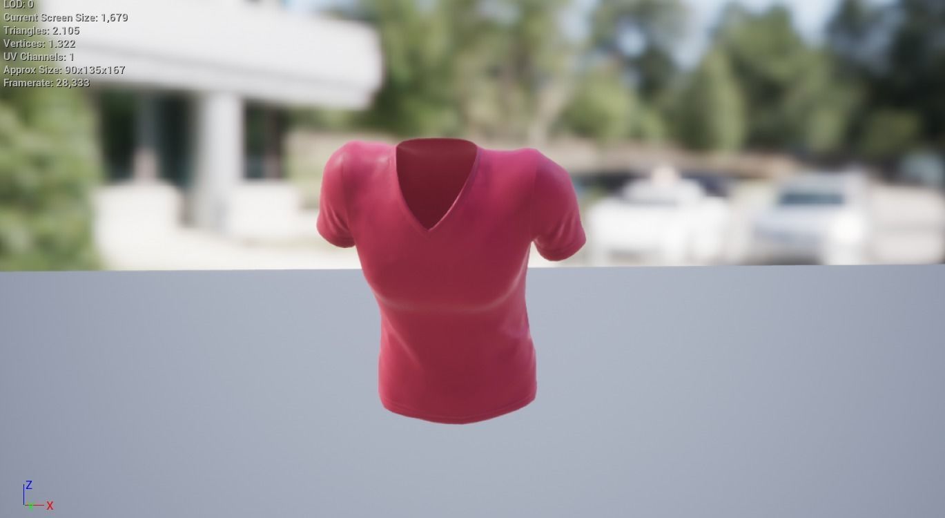 T-Shirt Low-poly 3D model_1
