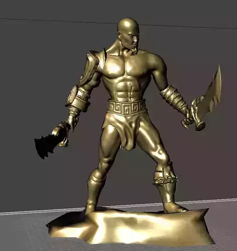 Kratos With Double Blade and Seperated 3D print model