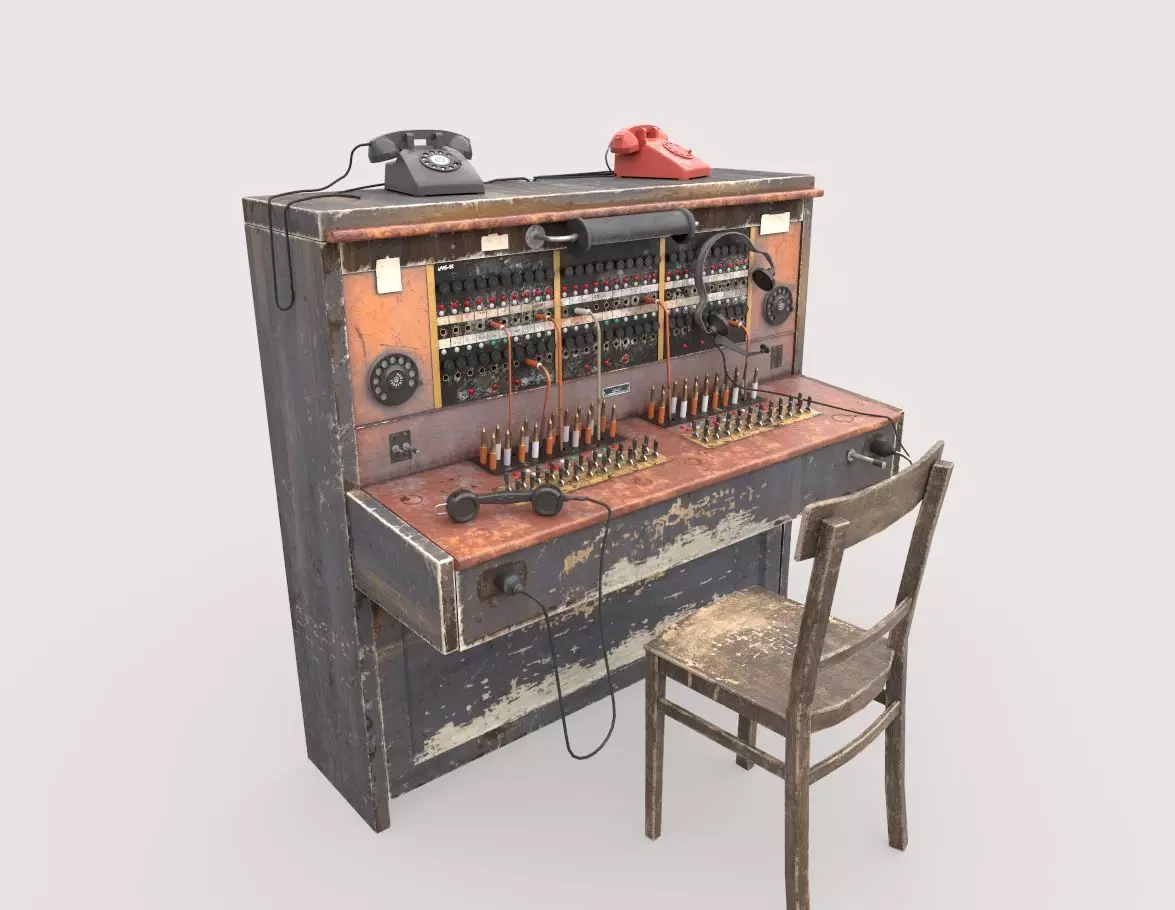 Old Telephone Switch 3D model
