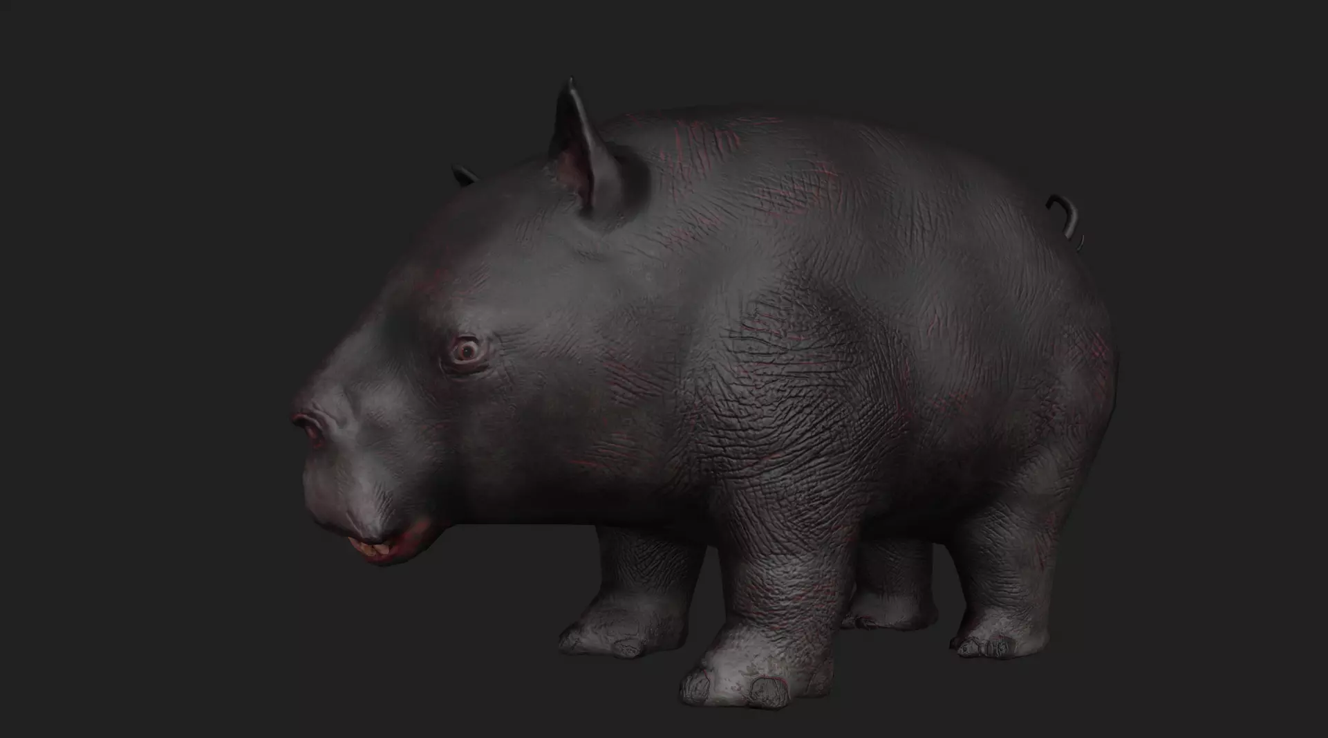 Alien Pig Low-poly Low-poly 3D model