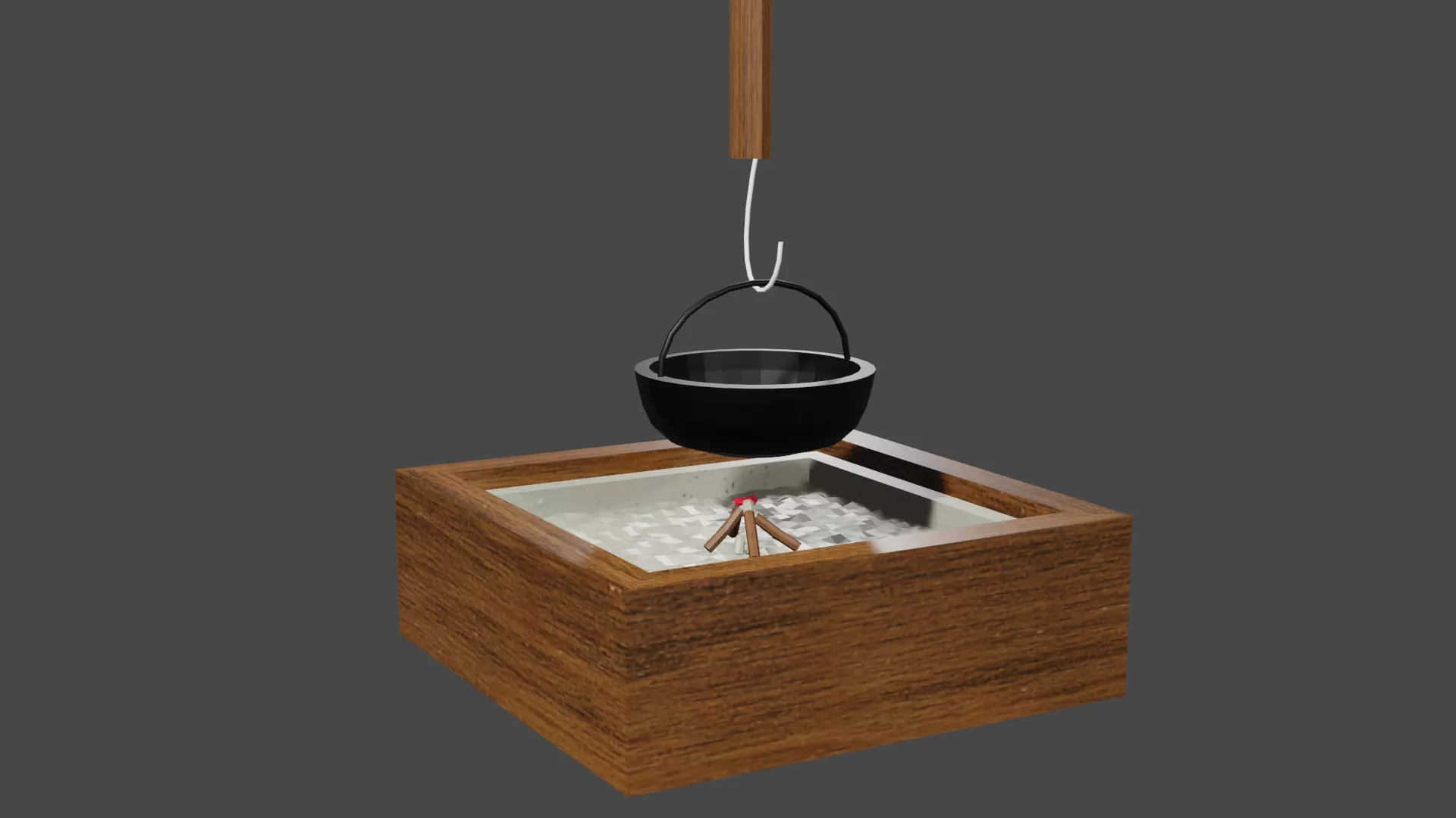 Irori japanese hot pot 3D model_0