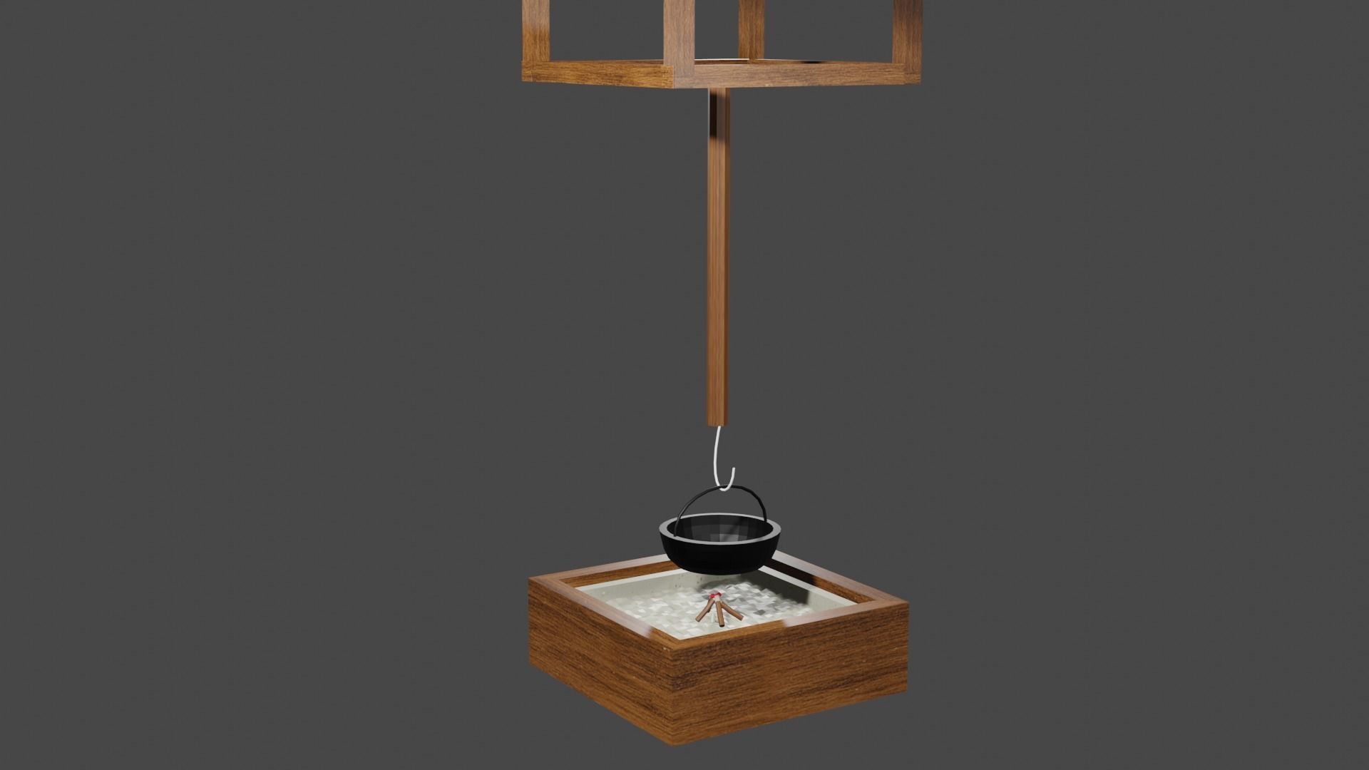 Irori japanese hot pot 3D model_1
